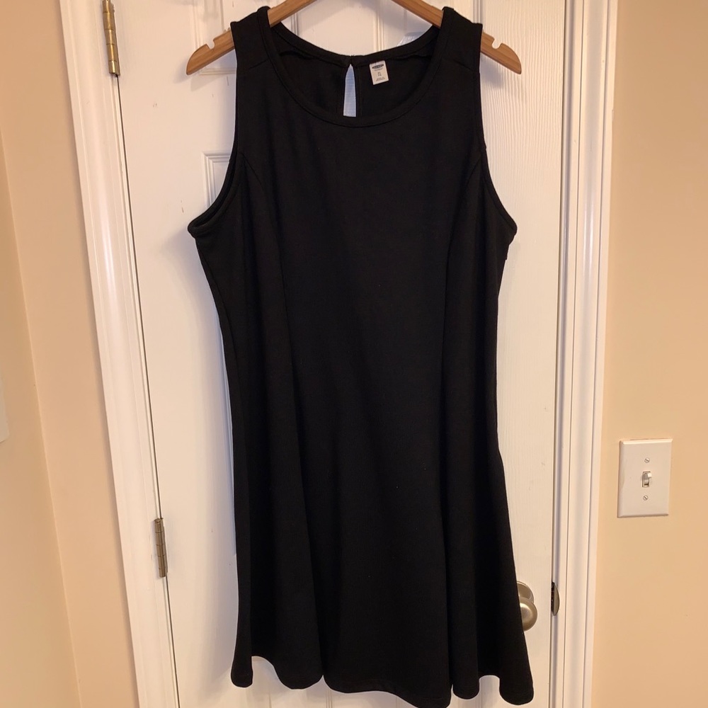 Black flare dress